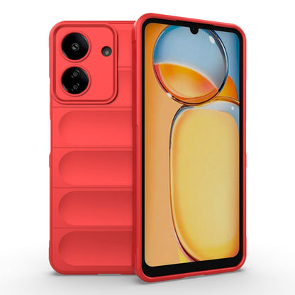 Husa de protectie Techsuit Magic Shield compatibila cu Xiaomi Redmi 13C 4G, acoperire spate, rosu
