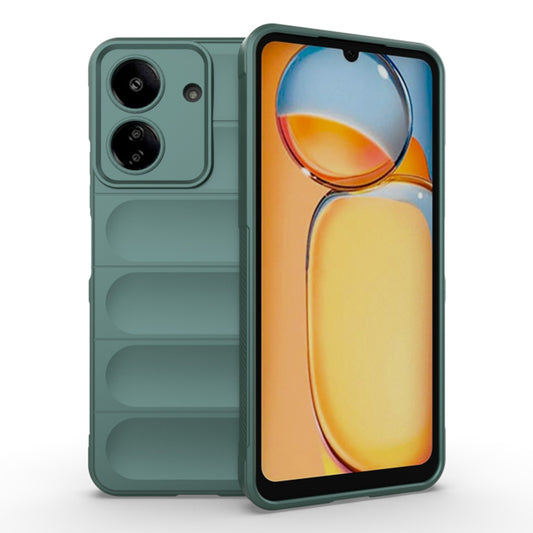 Husa de protectie Techsuit Magic Shield compatibila cu Xiaomi Redmi 13C 4G, acoperire spate, verde