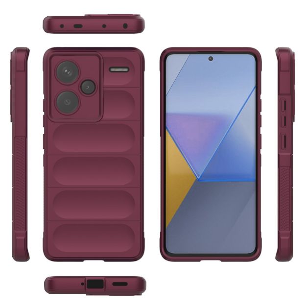 Husa de protectie Techsuit Magic Shield compatibila cu Xiaomi Redmi Note 13 Pro Plus 5G, acoperire spate, visiniu