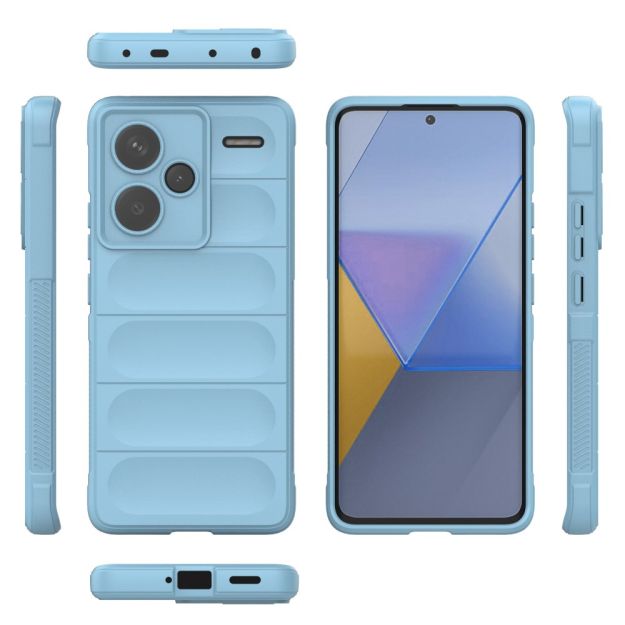 Husa de protectie Techsuit Magic Shield compatibila cu Xiaomi Redmi Note 13 Pro Plus 5G, acoperire spate, albastru inchis