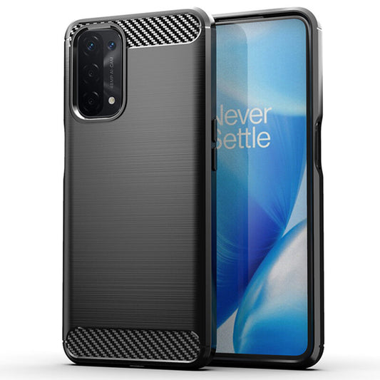 Husa de protectie Techsuit Carbon Siliconecompatibila cu Oneplus Nord N200 5G , acoperire spate, negru