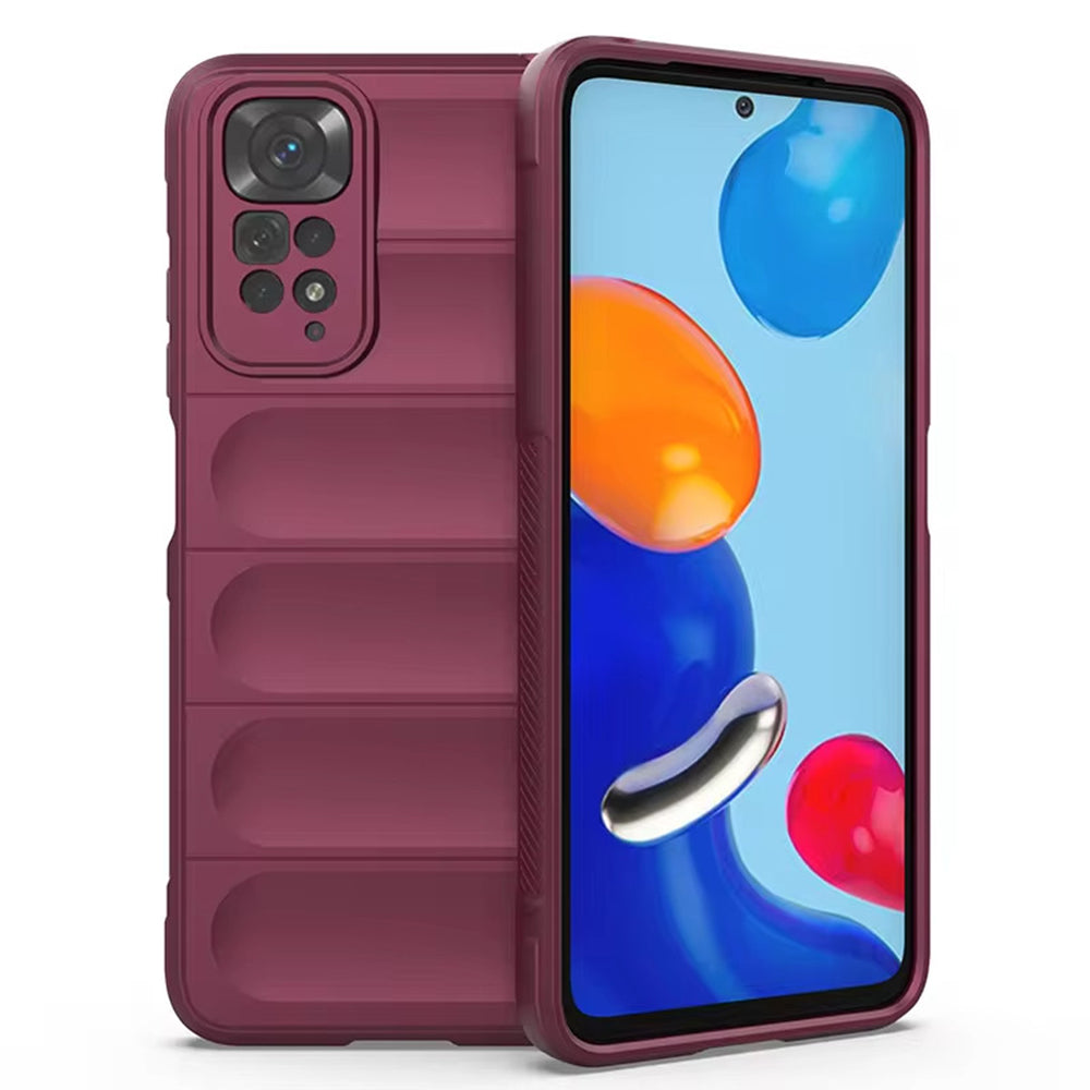 Husa de protectie Techsuit Magic Shield compatibila cu Xiaomi Redmi Note 11, acoperire spate, visiniu