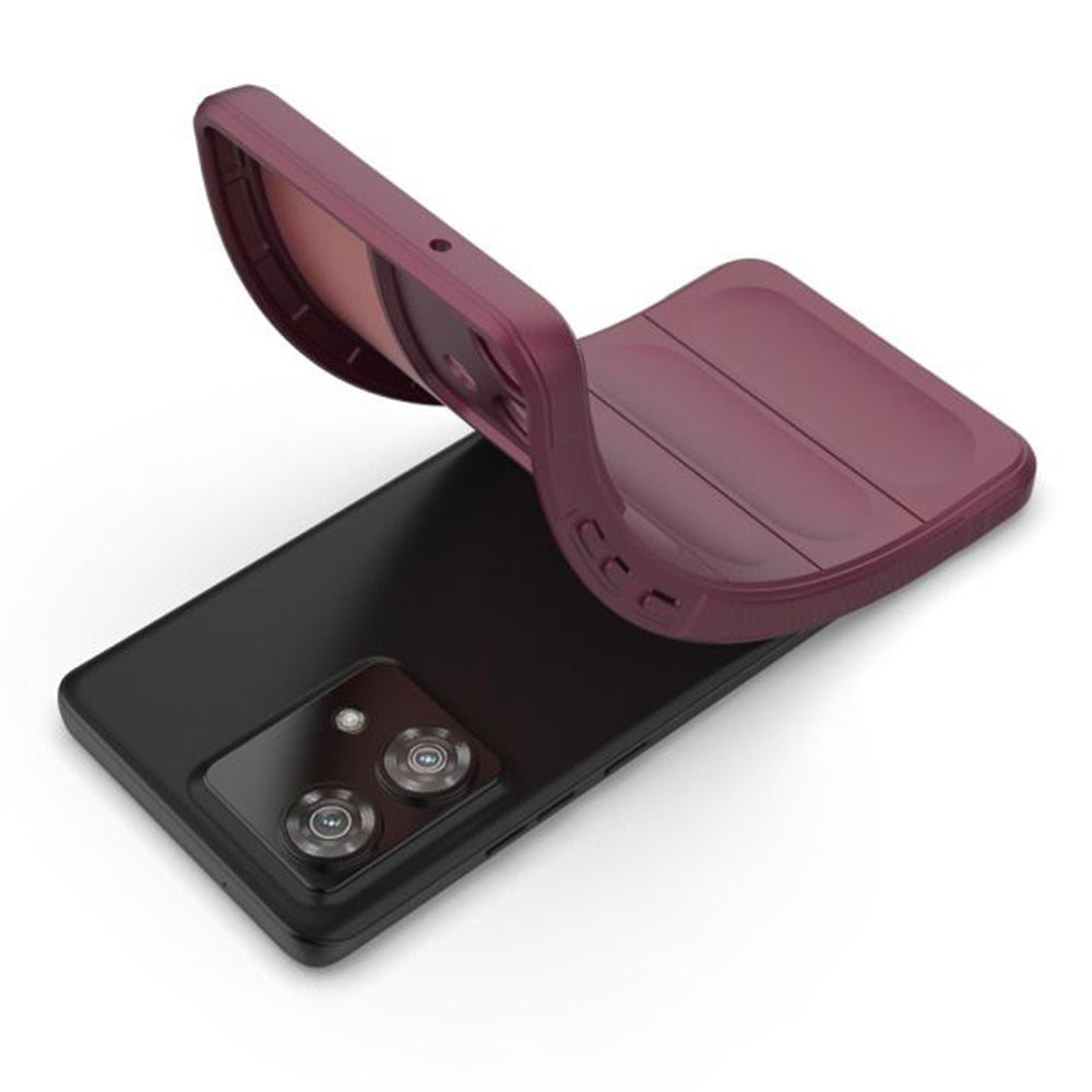 Husa de protectie Techsuit Magic Shield compatibila cu Motorola Edge 40 Neo, acoperire spate, visiniu