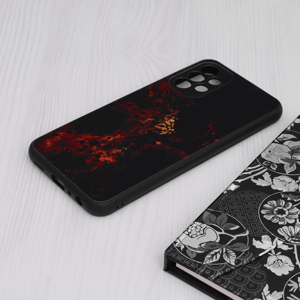 Husa de protectie Techsuit Glaze Series compatibila cu Samsung Galaxy A12, acoperire spate, Fiery Ocean