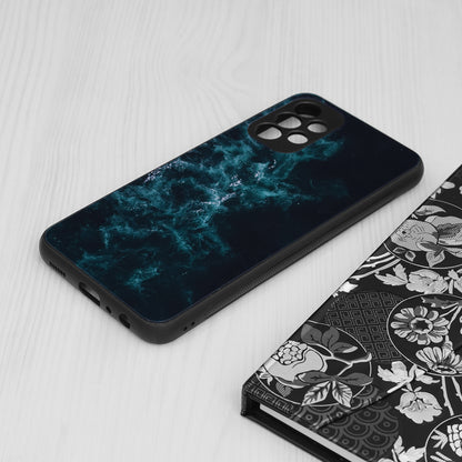 Husa de protectie Techsuit Glaze Series compatibila cu Samsung Galaxy A12, acoperire spate, Blue Nebula