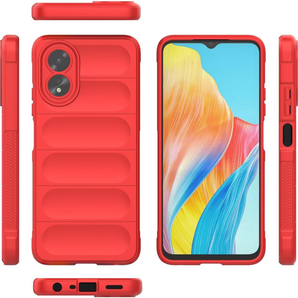 Husa de protectie Techsuit Magic Shield compatibila cu Oppo A18, acoperire spate, rosu