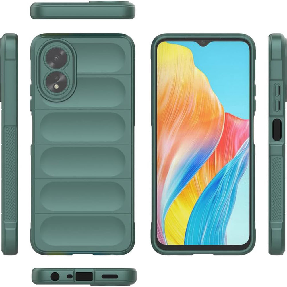 Husa de protectie Techsuit Magic Shield compatibila cu Oppo A18, acoperire spate, verde