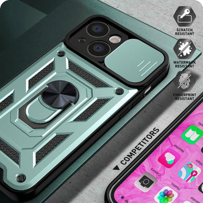 Husa de protectie Techsuit CamShield Series compatibila cu Apple iPhone 14, acoperire spate, verde