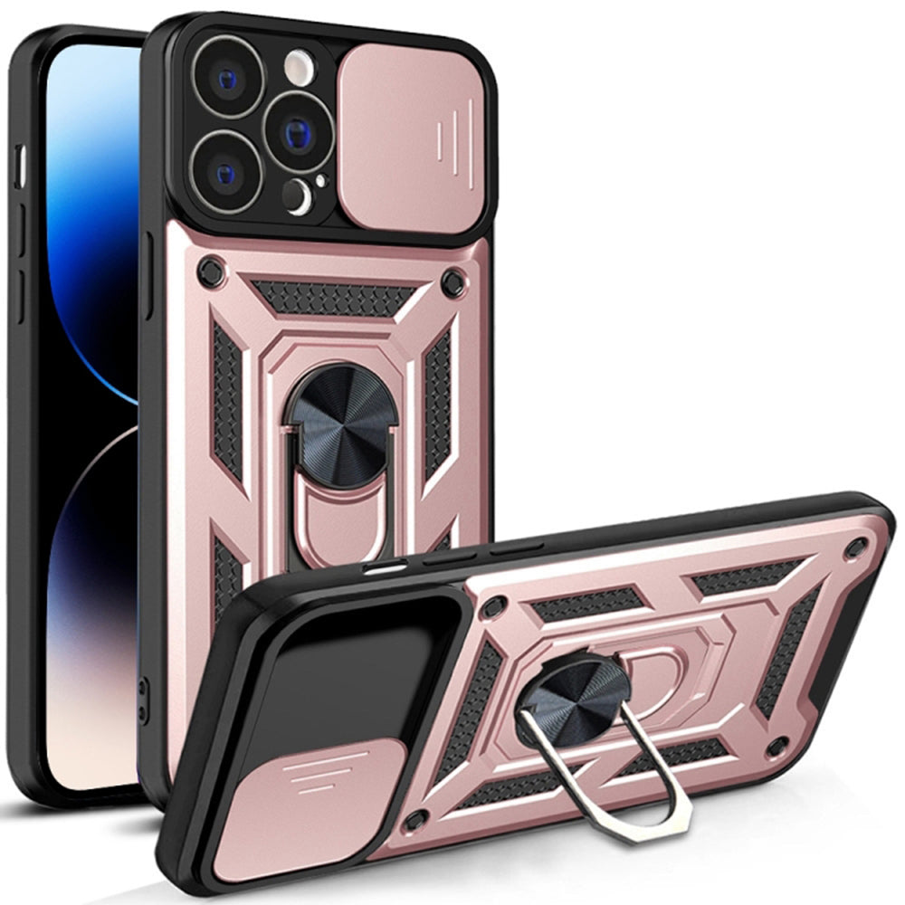 Husa de protectie Techsuit CamShield Series compatibila cu Apple iPhone 14 Pro, acoperire spate, rose gold