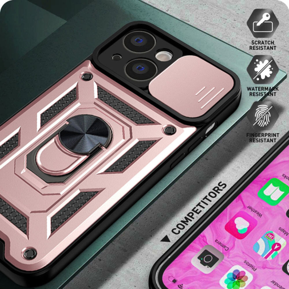 Husa de protectie Techsuit CamShield Series compatibila cu Apple iPhone 14 Pro, acoperire spate, rose gold