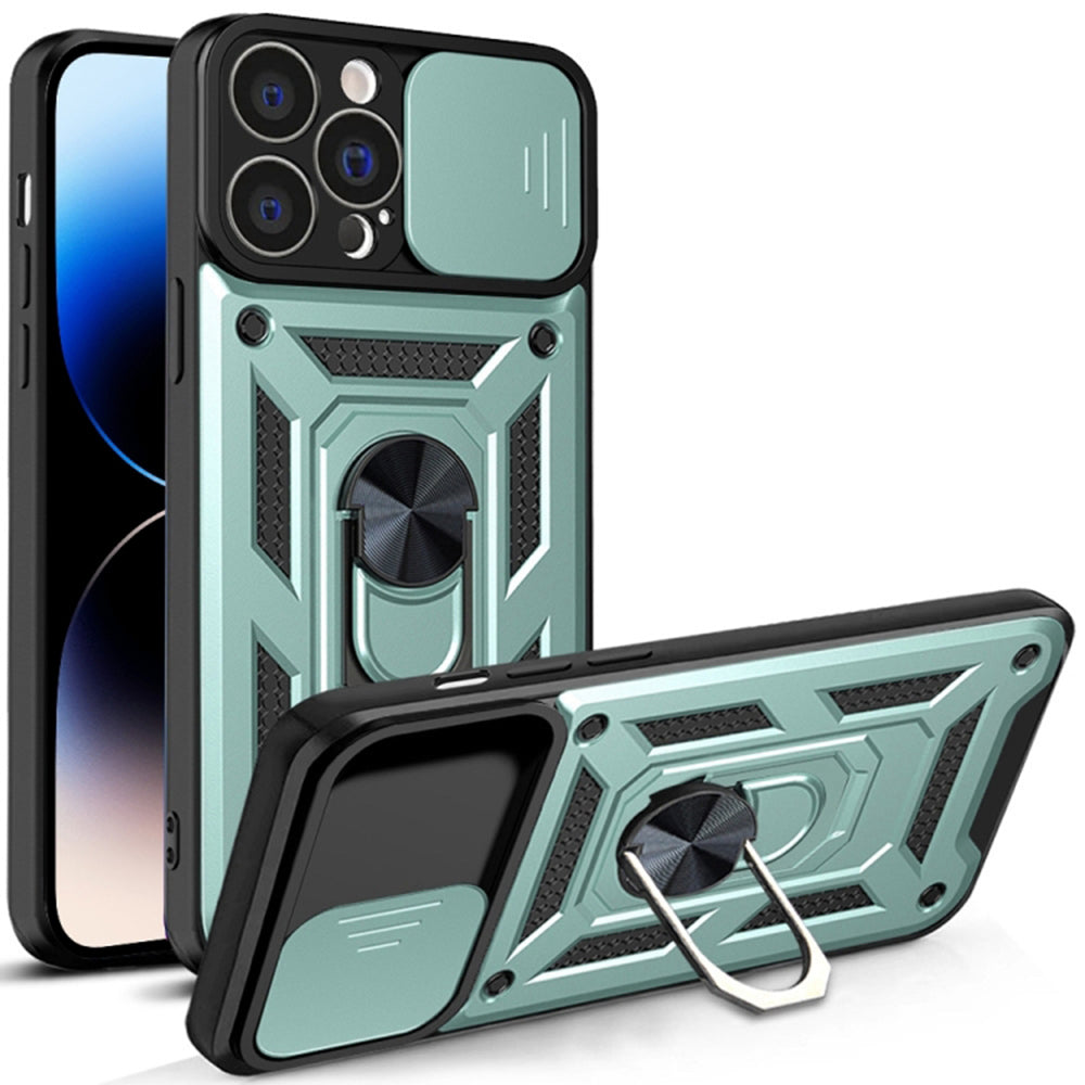 Husa de protectie Techsuit CamShield Series compatibila cu Apple iPhone 14 Pro, acoperire spate, verde