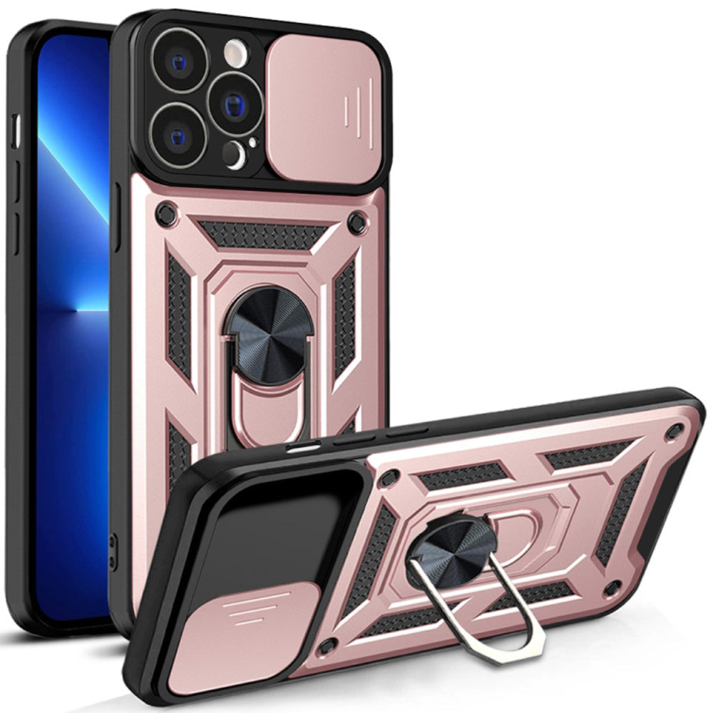 Husa de protectie Techsuit CamShield Series compatibila cu Apple iPhone 13 Pro, acoperire spate, rose gold