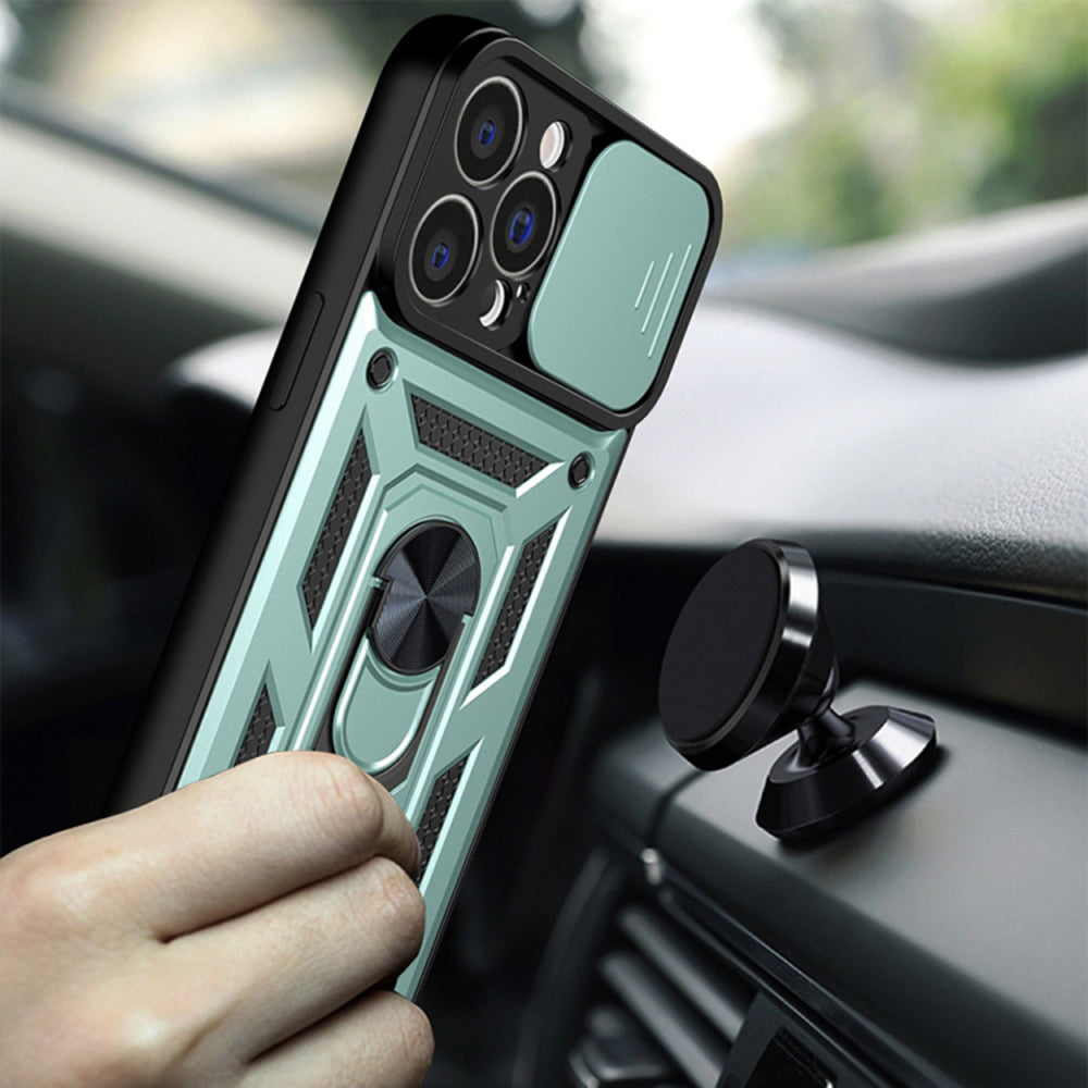 Husa de protectie Techsuit CamShield Series compatibila cu Apple iPhone 13 Pro, acoperire spate, verde
