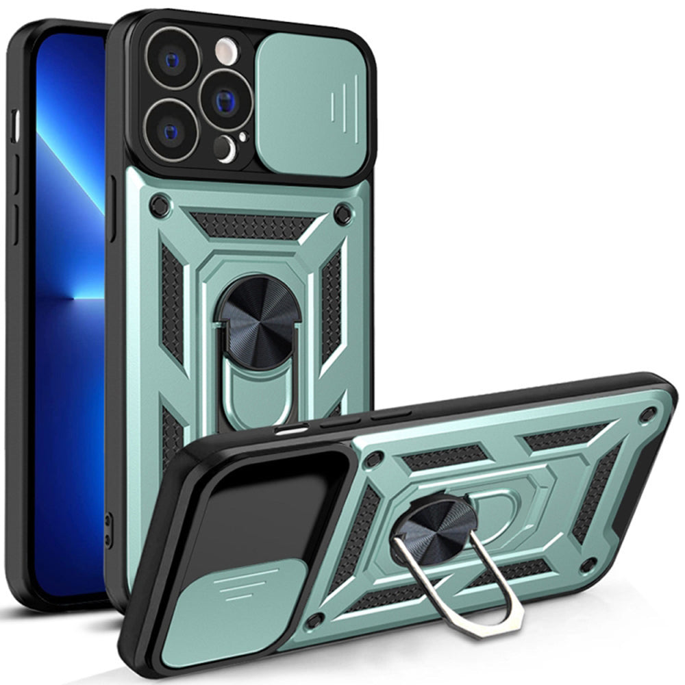 Husa de protectie Techsuit CamShield Series compatibila cu Apple iPhone 13 Pro, acoperire spate, verde