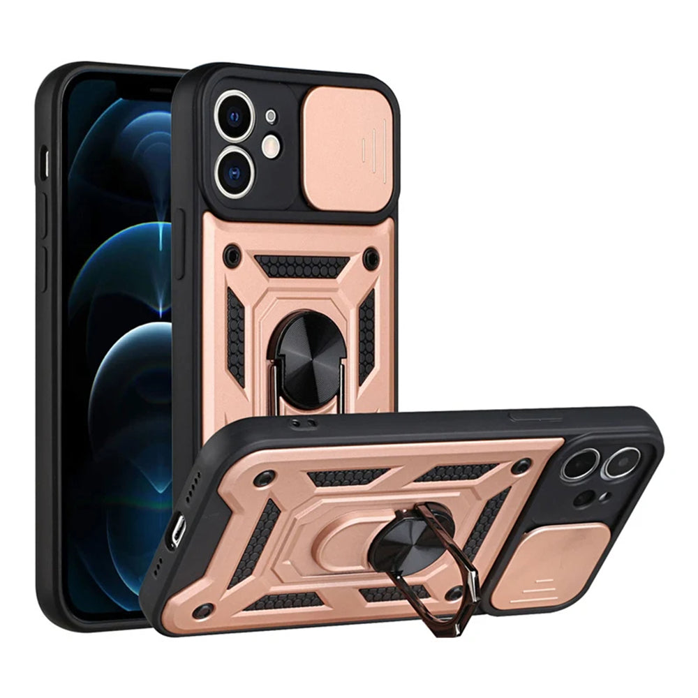 Husa de protectie Techsuit CamShield Series compatibila cu Apple iPhone 11, acoperire spate, rose gold