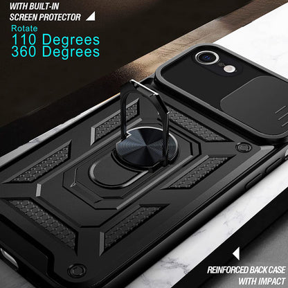 Husa de protectie Techsuit CamShield Series compatibila cu Apple iPhone 8, acoperire spate, albastru