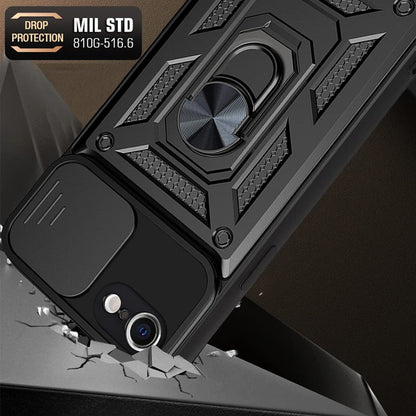 Husa de protectie Techsuit CamShield Series compatibila cu Apple iPhone 8, acoperire spate, albastru