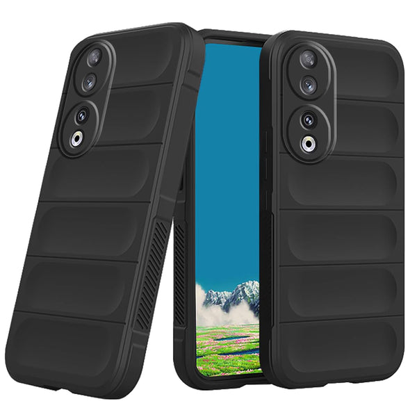 Husa de protectie Techsuit Magic Shield compatibila cu Honor 90, acoperire spate, negru