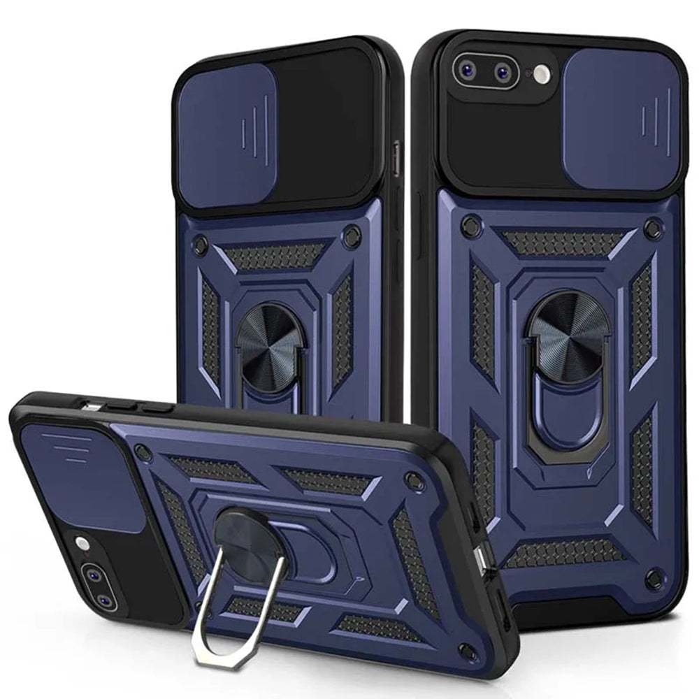 Husa de protectie Techsuit CamShield Series compatibila cu Apple iPhone 7 Plus, acoperire spate, albastru