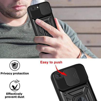Husa de protectie Techsuit CamShield Series compatibila cu Apple iPhone 8 Plus, acoperire spate, albastru