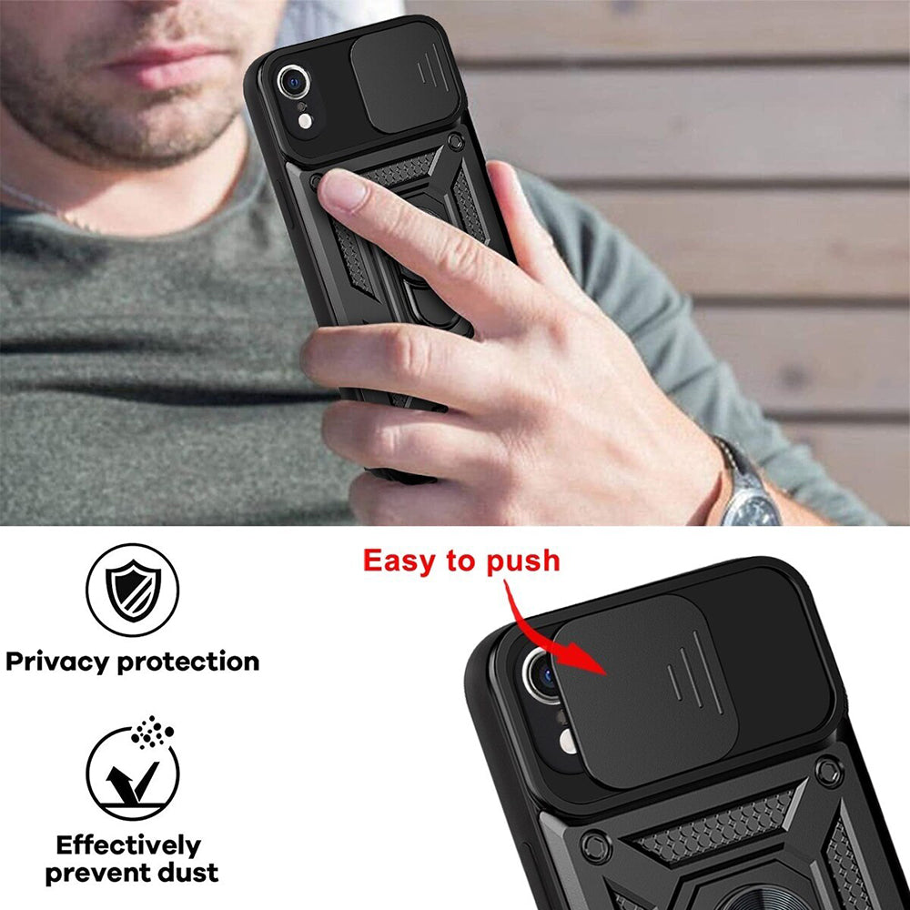 Husa de protectie Techsuit CamShield Series compatibila cu Apple iPhone XR, acoperire spate, albastru