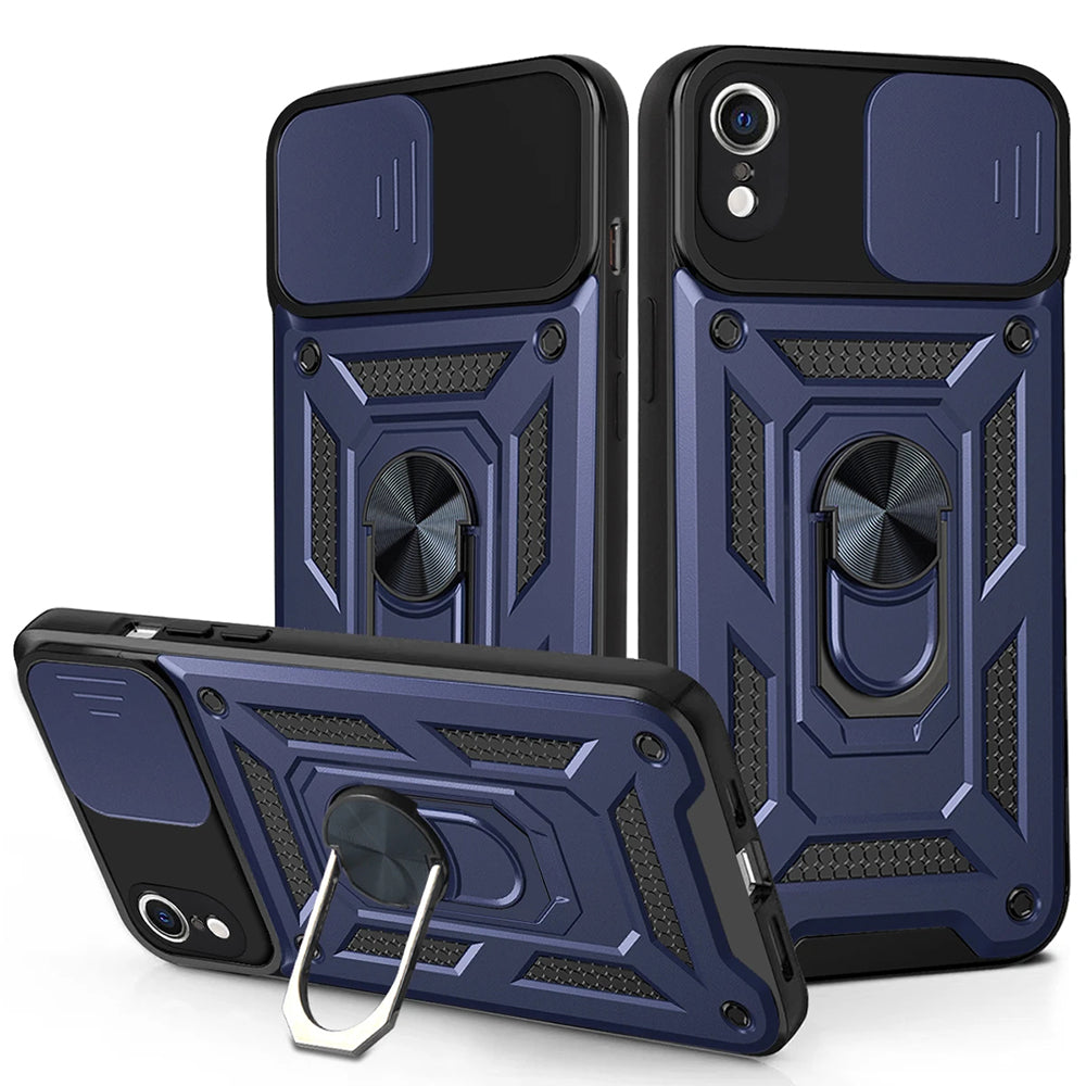 Husa de protectie Techsuit CamShield Series compatibila cu Apple iPhone XR, acoperire spate, albastru