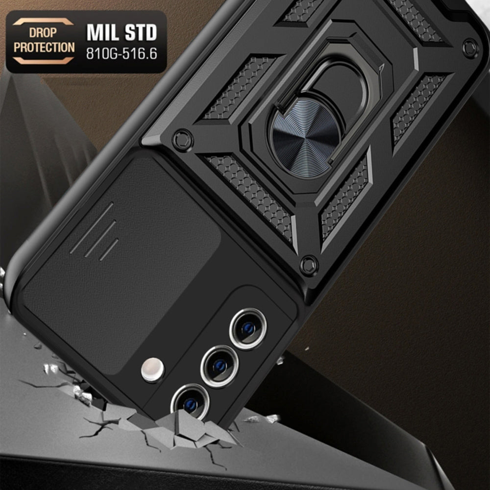 Husa de protectie Techsuit CamShield Series compatibila cu Samsung Galaxy S21 Plus 5G, acoperire spate, rose gold