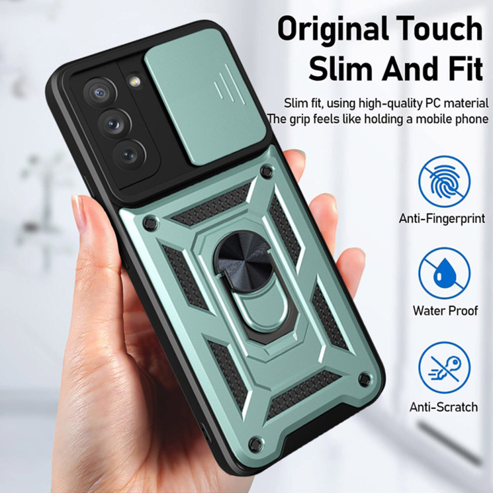Husa de protectie Techsuit CamShield Series compatibila cu Samsung Galaxy S21 FE 5G, acoperire spate, verde