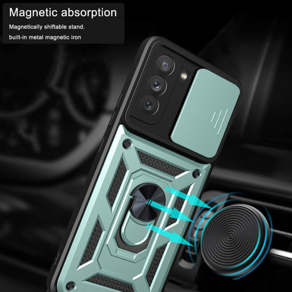 Husa de protectie Techsuit CamShield Series compatibila cu Samsung Galaxy S21 FE 5G, acoperire spate, verde