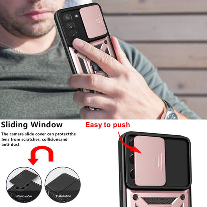Husa de protectie Techsuit CamShield Series compatibila cu Samsung Galaxy S21 FE 5G, acoperire spate, rose gold
