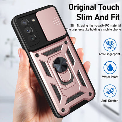 Husa de protectie Techsuit CamShield Series compatibila cu Samsung Galaxy S21 FE 5G, acoperire spate, rose gold