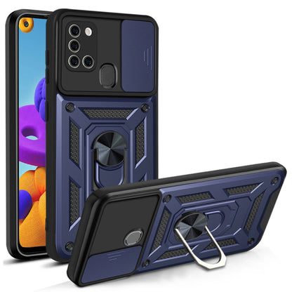 Husa de protectie Techsuit CamShield Series compatibila cu Samsung Galaxy A21s, acoperire spate, albastru