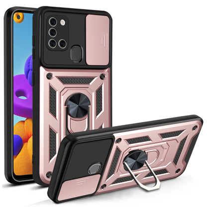 Husa de protectie Techsuit CamShield Series compatibila cu Samsung Galaxy A21s, acoperire spate, rose gold