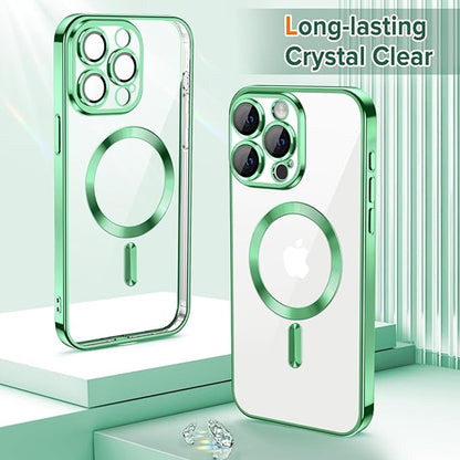 Husa de protectie Techsuit Luxury Crystal MagSafecompatibila cu Apple iPhone 15 Pro Max, acoperire spate, verde kaki