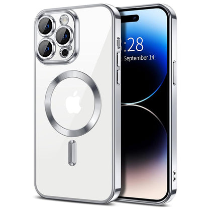 Husa de protectie Techsuit Luxury Crystal MagSafecompatibila cu Apple iPhone 14 Pro, acoperire spate, argintiu