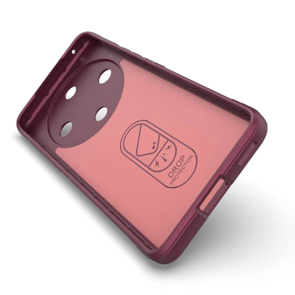 Husa de protectie Techsuit Magic Shield compatibila cu Honor Magic6 Lite, acoperire spate, visiniu