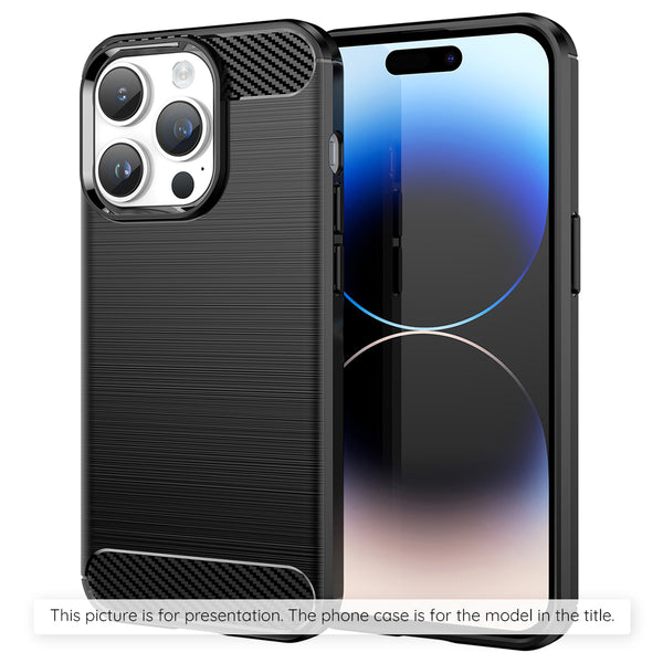 Husa de protectie Techsuit Carbon Siliconecompatibila cu Oppo Reno12 F , acoperire spate, negru