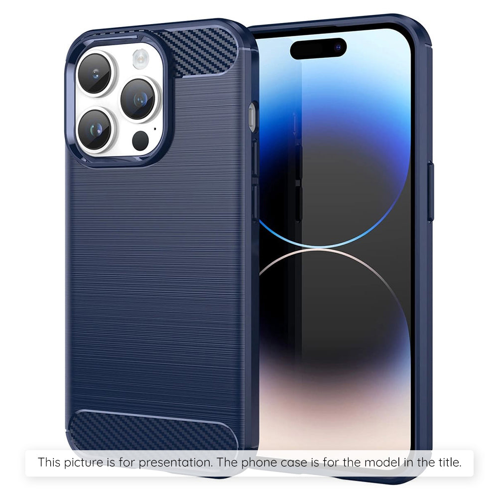 Husa de protectie Techsuit Carbon Siliconecompatibila cu Realme GT 6T , acoperire spate, albastru