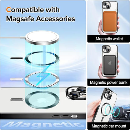 Husa de protectie Techsuit Luxury Crystal MagSafecompatibila cu Apple iPhone 13, acoperire spate, negru