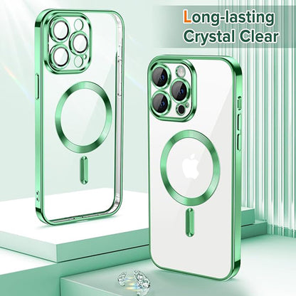 Husa de protectie Techsuit Luxury Crystal MagSafecompatibila cu Apple iPhone 12 Pro Max, acoperire spate, verde kaki