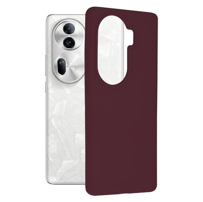 Husa de protectie Techsuit Soft Edge Silicone compatibila cu Oppo Reno11 Pro, acoperire spate, visiniu