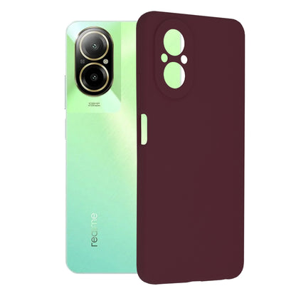 Husa de protectie Techsuit Soft Edge Silicone compatibila cu Realme C67 4G, acoperire spate, visiniu