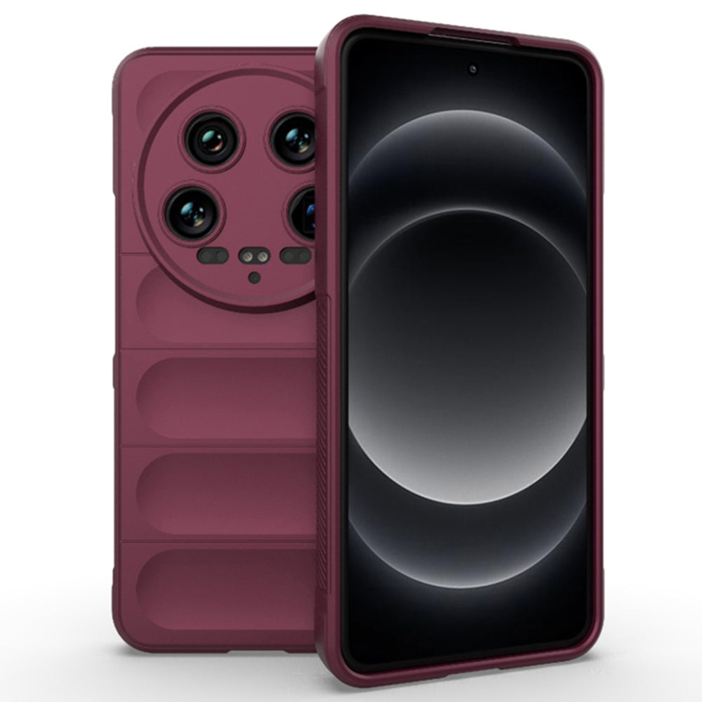 Husa de protectie Techsuit Magic Shield compatibila cu Xiaomi 14 Ultra, acoperire spate, visiniu