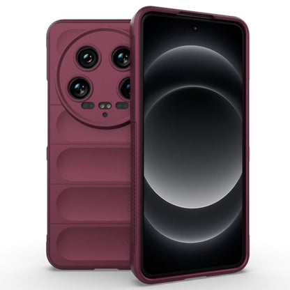 Husa de protectie Techsuit Magic Shield compatibila cu Xiaomi 14 Ultra, acoperire spate, visiniu