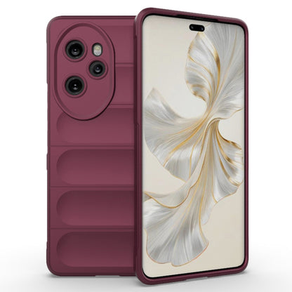 Husa de protectie Techsuit Magic Shield compatibila cu Honor 100 Pro, acoperire spate, visiniu