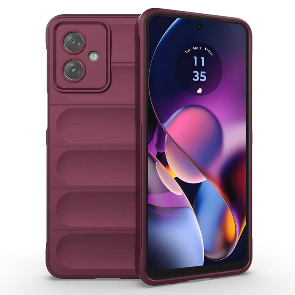 Husa de protectie Techsuit Magic Shield compatibila cu Motorola Moto G54, acoperire spate, visiniu