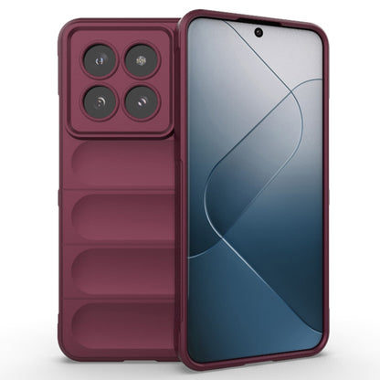 Husa de protectie Techsuit Magic Shield compatibila cu Xiaomi 14 Pro, acoperire spate, visiniu