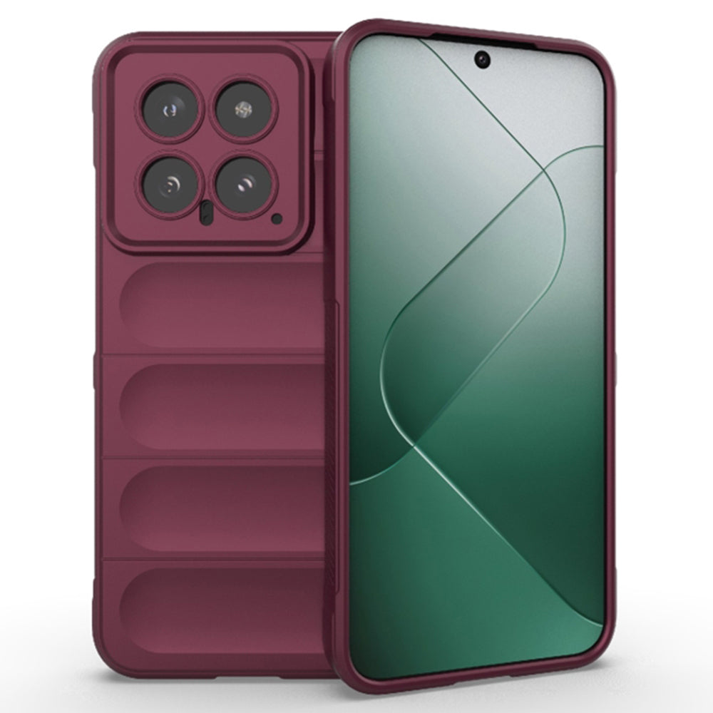 Husa de protectie Techsuit Magic Shield compatibila cu Xiaomi 14, acoperire spate, visiniu