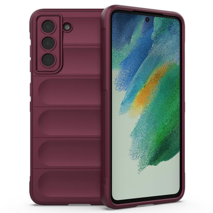 Husa de protectie Techsuit Magic Shield compatibila cu Samsung Galaxy S21 FE 5G, acoperire spate, visiniu