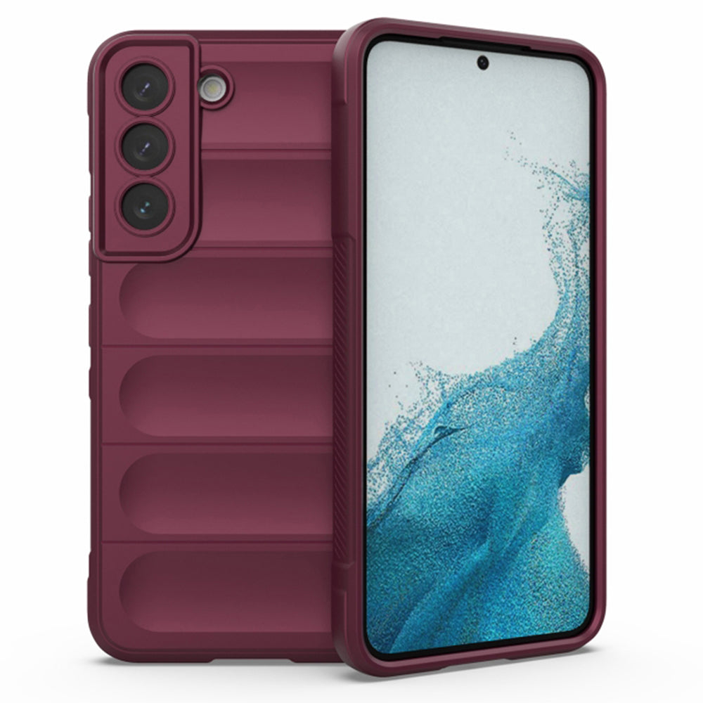 Husa de protectie Techsuit Magic Shield compatibila cu Samsung Galaxy S22 5G, acoperire spate, visiniu